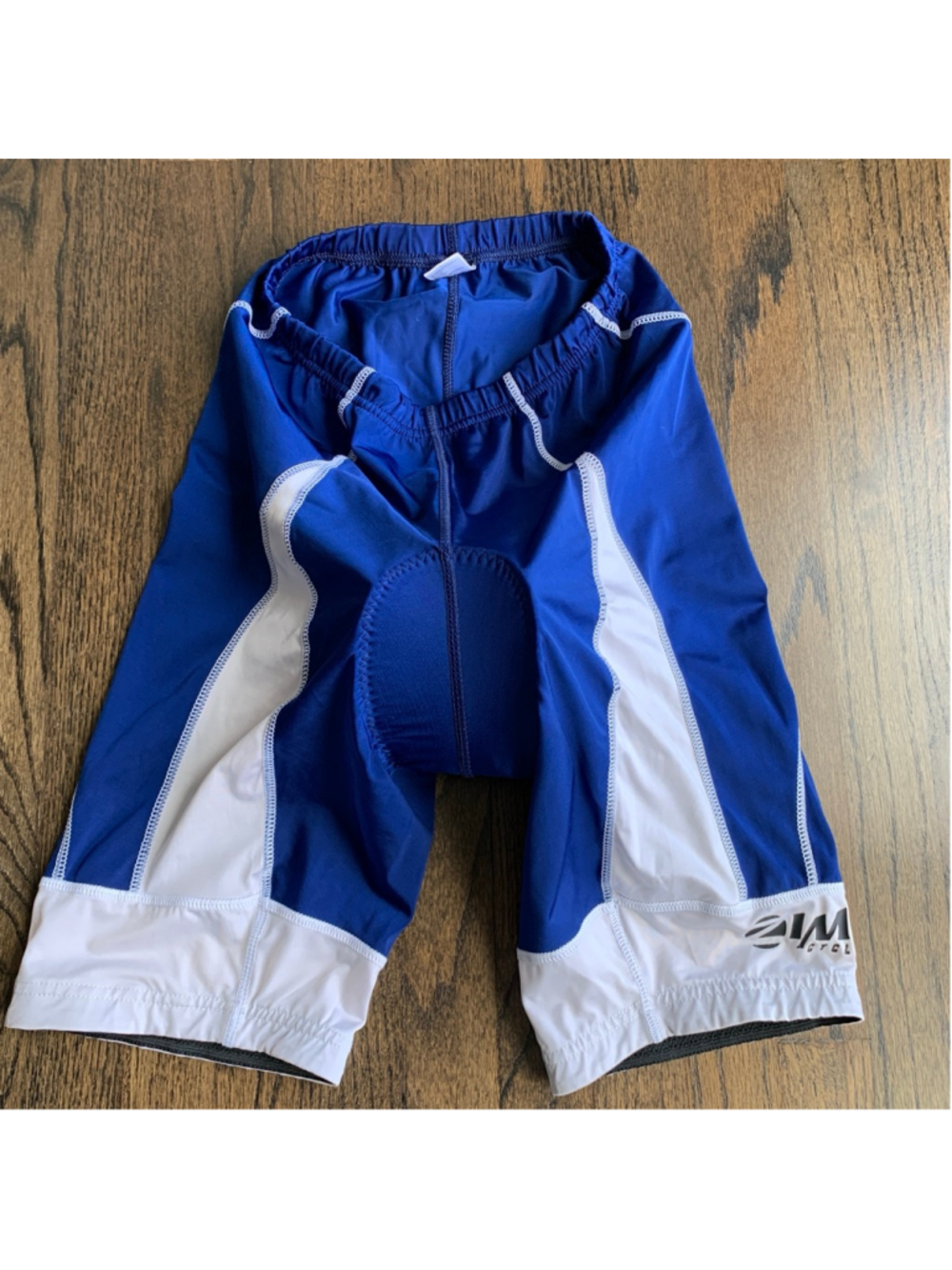 Zimco Cycle Wear Men's Blue White Padded Cycling Shorts Biking Shorts Size XL
